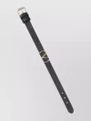 Valentino Adjustable Length Gold-tone Buckle Textured Finish Bracelets