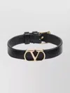 Valentino Adjustable Length Leather Textured Bracelets