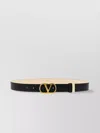 Valentino Garavani Adjustable Length Reversible Vlogo Belt In Black