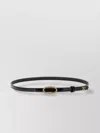 Valentino Adjustable Oval Buckle Leather Belt In Black