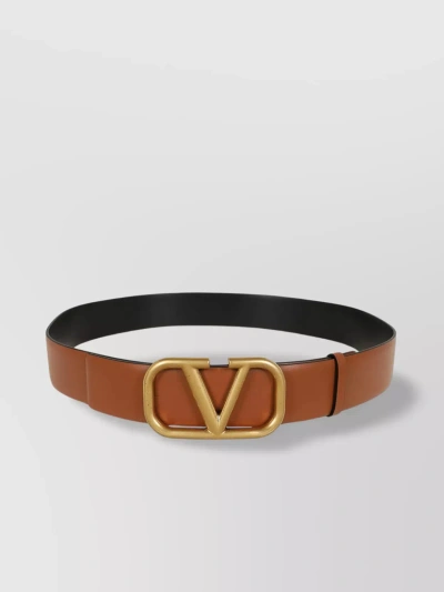 Valentino Garavani Buckle Belt H.40 In Gold