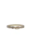Valentino Snakeskin-effect Crystal-embellished Belt In Brown