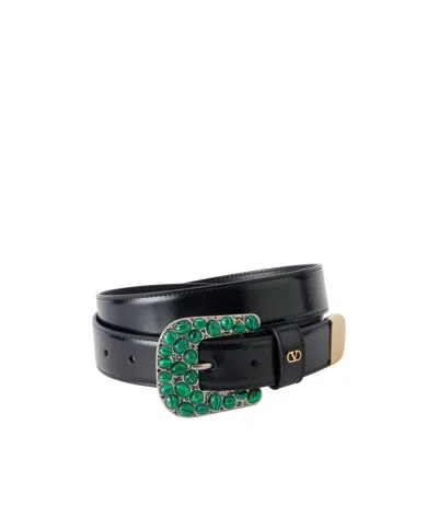 Valentino Garavani Adjustable Waist Belt In Black