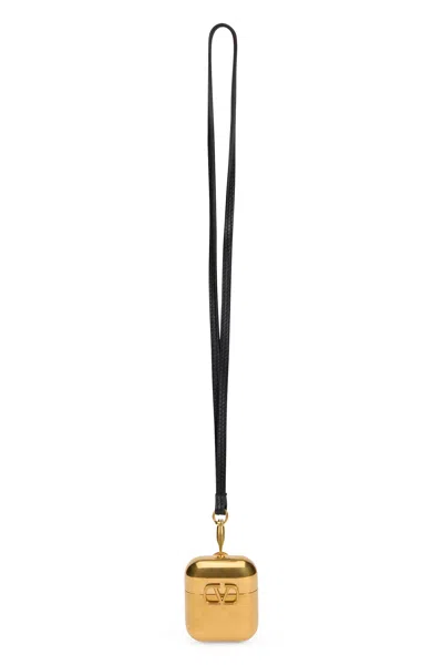 Valentino Garavani Airpods Case In Gold