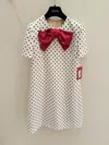 Valentino Women's Dotted Mini Dress In Beige