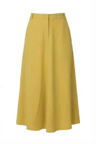 Valentino A-line Midi Skirt In Yellow