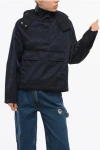 Valentino All-over Monogram Nylon Anorak In Blue