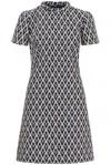 Valentino All-over Patterned Short-sleeved Mini Dress