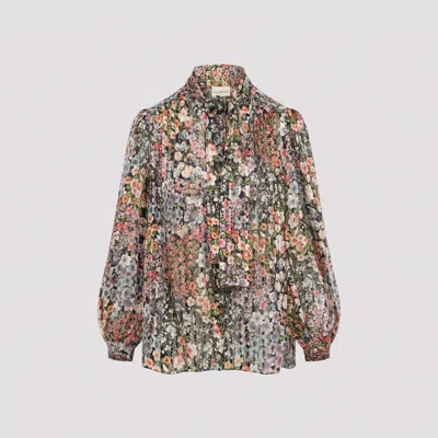 Valentino All Over Print Silk Shirt In Multi