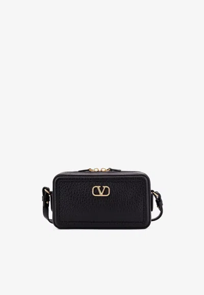 Valentino Garavani All-time Leather Crossbody Bag In Black