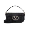 Valentino Black Leather Shoulder Bag In Black