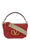 Valentino Leather Shoulder Bag Top Handle In Red