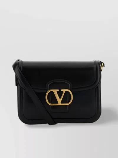 Valentino Garavani Borsa A Spalla 9to5 In Pelle Nera  Donna In Black