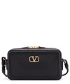 Valentino Vlogo Alltime Mini Leather Camera Bag In Black