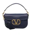 Valentino Alltime Foldover Top Crossbody Bag In Black