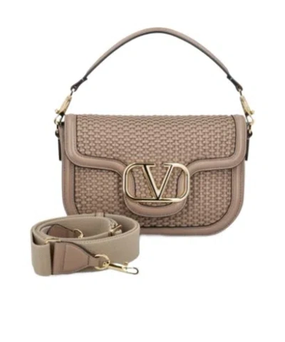 Valentino Garavani Valentino Alltime Foldover Top Shoulder Bag In Brown