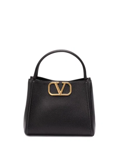 Valentino Garavani `alltime` Medium Double Handle Bag In Black