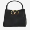 Valentino V Plaque Double Top Handle Tote In Black