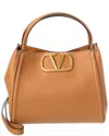 Valentino Alltime Medium Leather Satchel In Brown