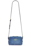 Valentino Alltime Mini Camera Case In Denim & Worker