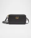 Valentino Vlogo Alltime Mini Leather Camera Bag In Nero