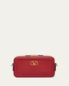 Valentino Garavani Alltime Mini Leather Camera Crossbody Bag In Red