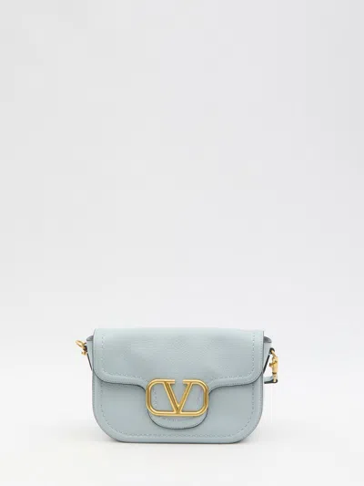 Valentino Garavani Alltime Grained Leather Top Handle Bag In Blue