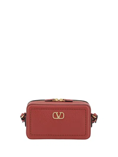Valentino Garavani Small Red Crossbody Bag Alltime In Brown