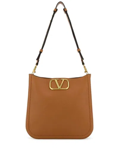 Valentino Garavani Alltime Shoulder Bag In Brown