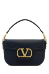 Valentino Midnight Blue Leather Alltime Shoulder Bag In Marine