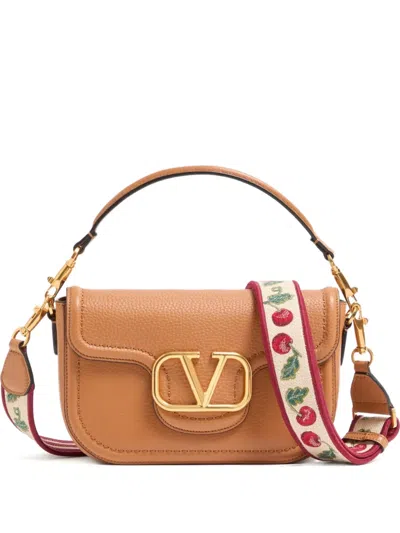 Valentino Garavani Alltime Vlogo-signature Shoulder Bag In Brown