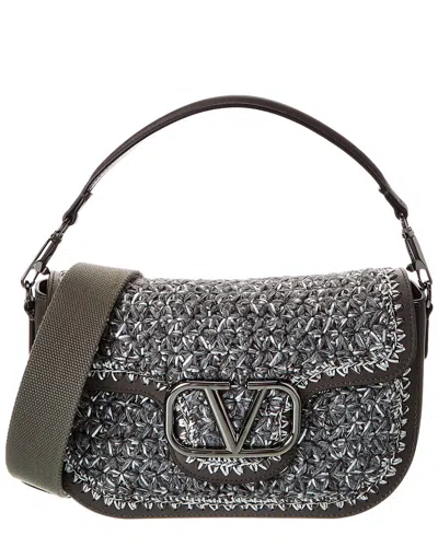 Valentino Garavani Valentino Alltime Wool & Leather Shoulder Bag
