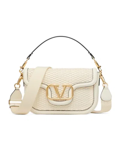 Valentino Garavani Valentino Alltime Leather Shoulder Bag In Neutral