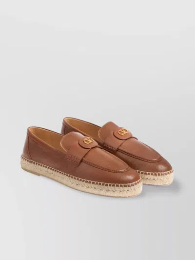 VALENTINO GARAVANI ALMOND TOE GOATSKIN ESPADRILLES