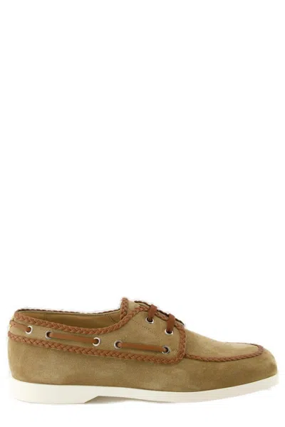 Valentino Garavani Palm Avenue Boat Shoe In Brown