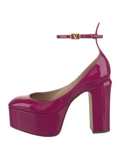 Pre-owned Valentino Garavani Alpaca Pumps In Purple
