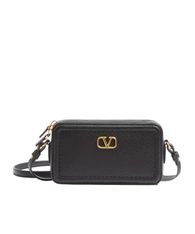 Valentino Garavani Altime Zippered Shoulder Bag In Black