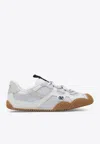 Valentino Amphibia Sneaker In Rubberized Calfskin And Split Leather In White