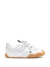 Valentino Garavani Valentino Amphibia Sneaker In Rubberized Calfskin And Split Leather In White