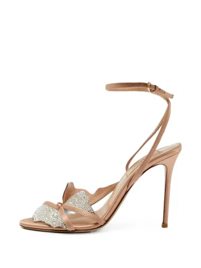 Pre-owned Valentino Garavani Angelicouture Crystal-embellished Sandals In Neutral