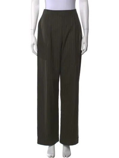 Pre-owned Valentino Angora Straight Leg Pants In Green