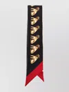 Valentino Animal Motif Rectangular Scarf With Contrast Border