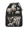 Valentino Animal Pattern Backpack In Black