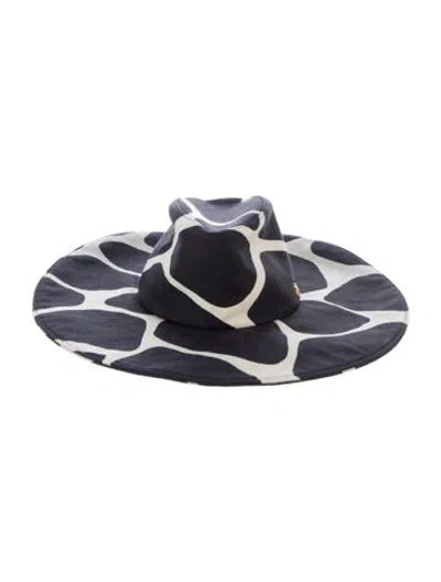 Pre-owned Valentino Garavani Animal Print Hat In Black