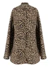 Valentino Womens Animalier Leopard Relaxed-fit Wool Cape In Brown