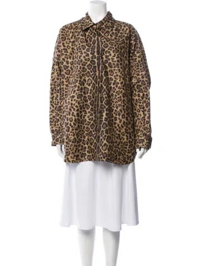 Pre-owned Valentino Animal Print Jacket In Neutrals