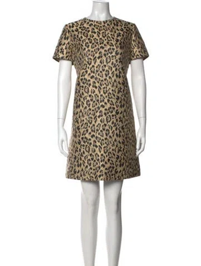 Pre-owned Valentino Animal Print Mini Dress
