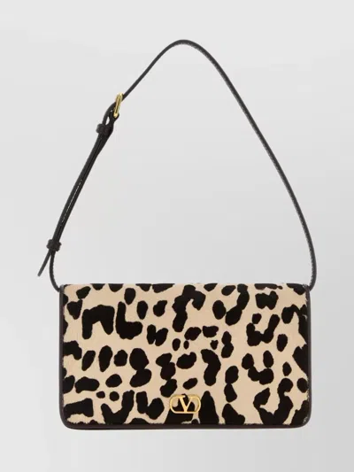 VALENTINO GARAVANI ANIMAL PRINT MINI VLOGO SIGNATURE SHOULDER BAG