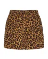 Valentino Animalier Crepe De Chine Shorts