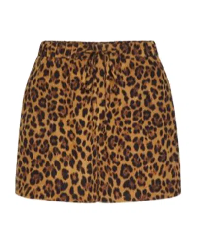 Valentino Animalier Crepe De Chine Shorts